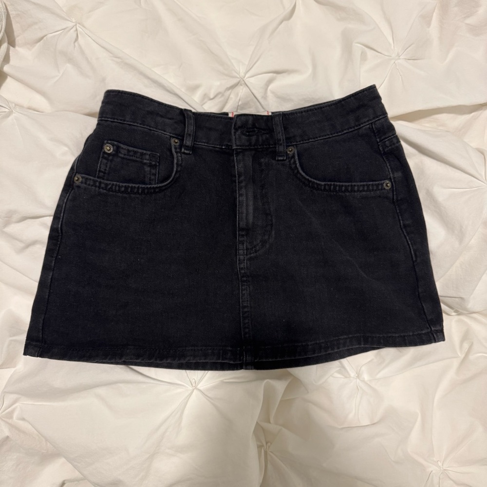 BDG Black Mini Denim Skirt